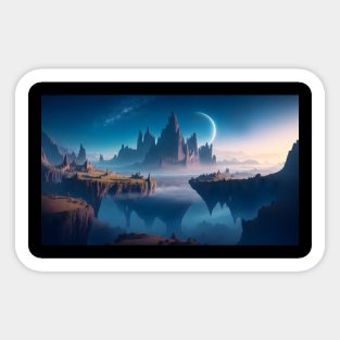 Natural landscape on another planet Sticker